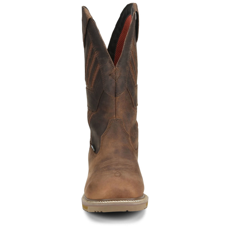 Double-H Boots Men's Kelton 13" Roper Waterproof Composite Toe Boots, DH5354, Brown