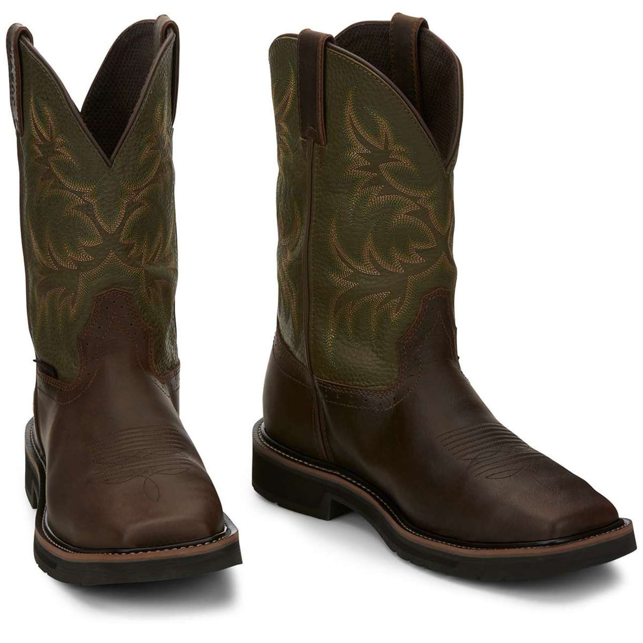 Justin Men's Keavan 11" Met-Guard Waterproof EH Steel Toe Boots, SE4570, Brown