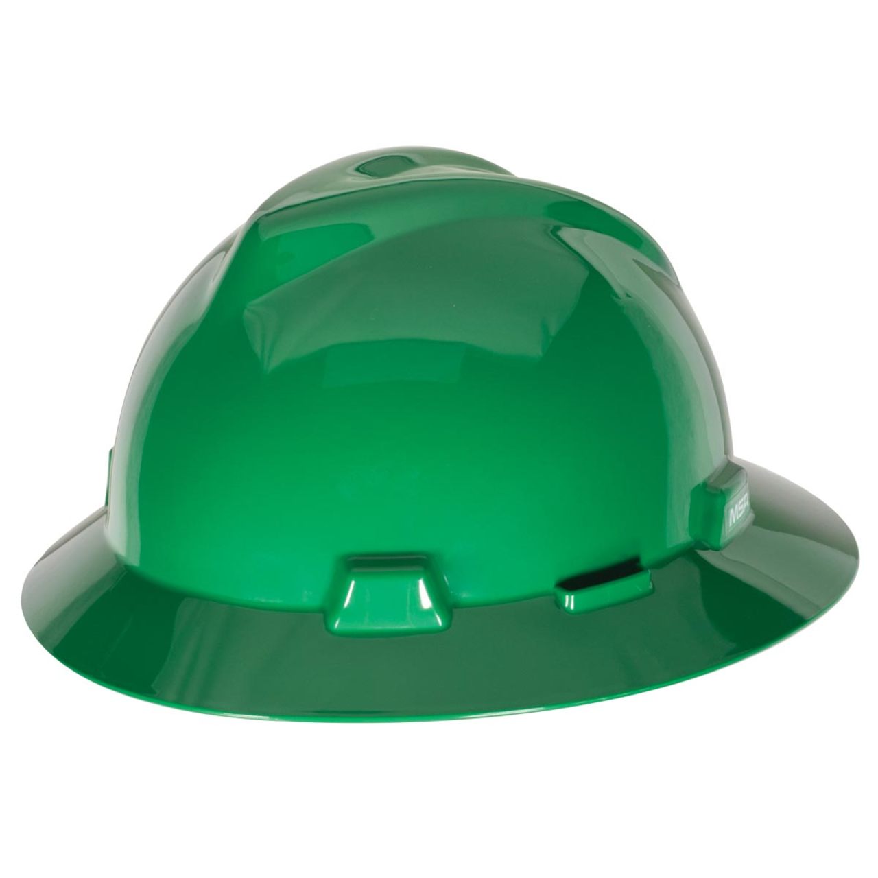 Custom MSA V-Gard Full Brim Hard Hat, Fas-Trac III Ratchet Suspension