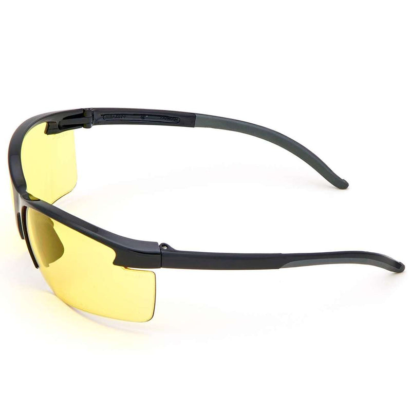 MSA Pyrenees Safety Glasses, Amber Anti-Fog Lens, Black Frame - 10033740