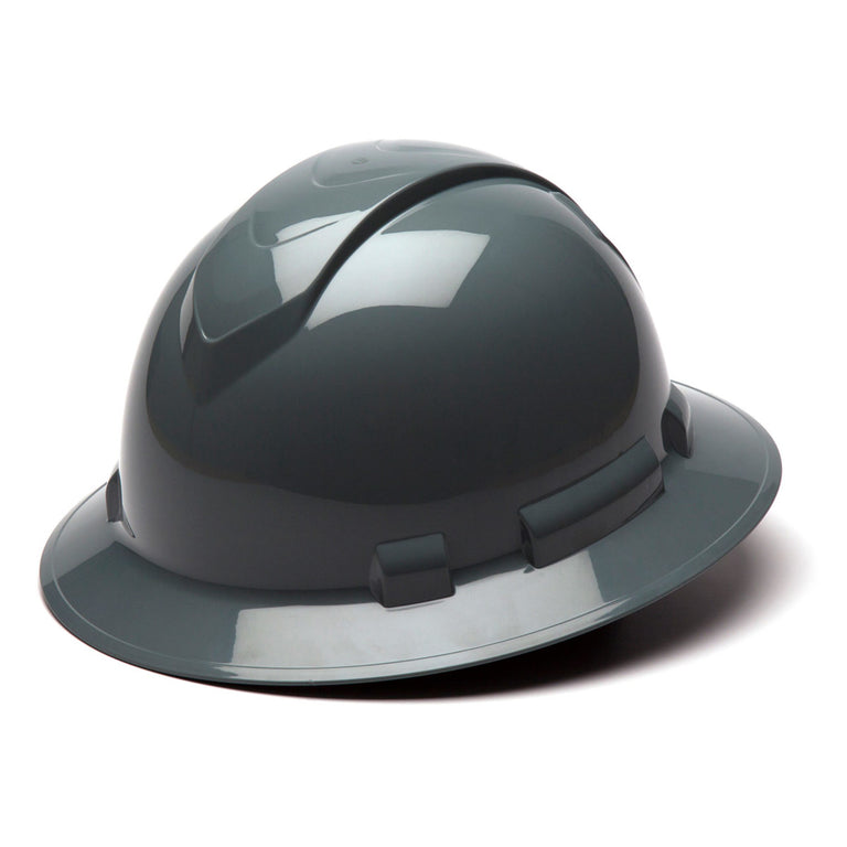 Pyramex Ridgeline Full Brim Hard Hat 4-Point Ratchet Suspension