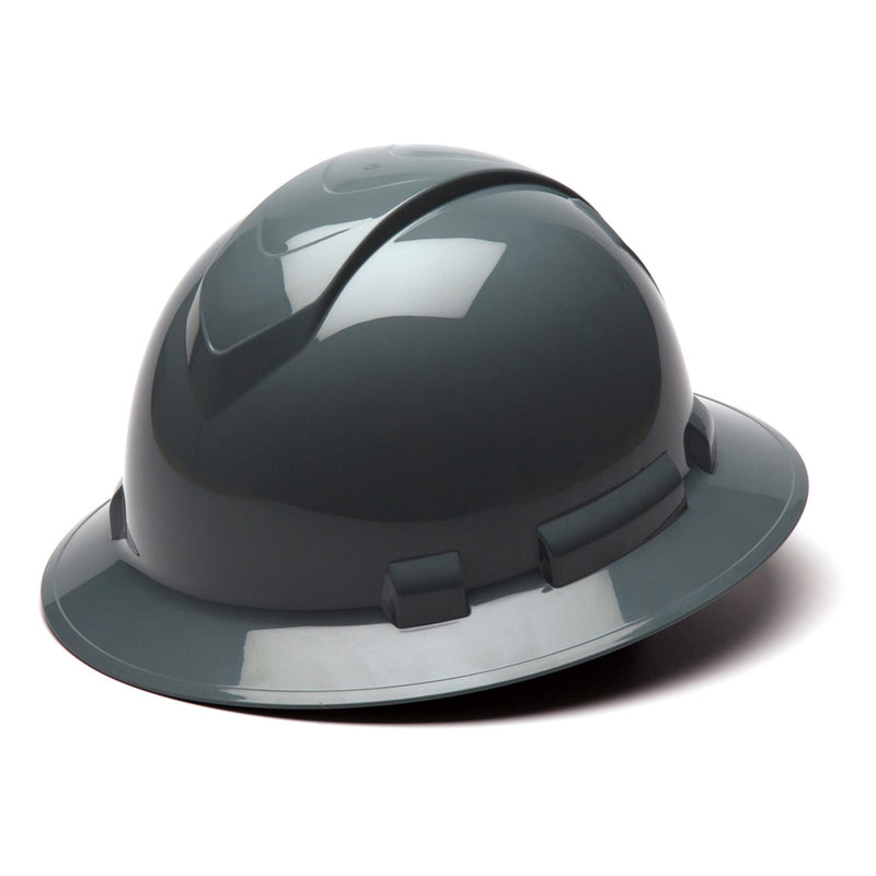 Pyramex Ridgeline Full Brim Hard Hat 4-Point Ratchet Suspension