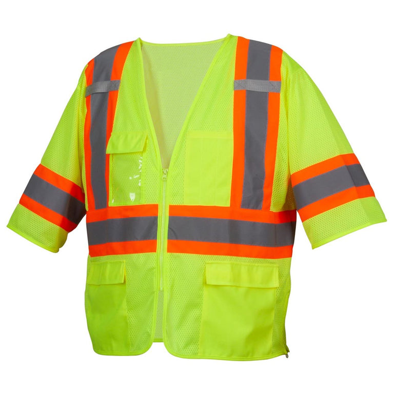 Custom Pyramex Safety RVZ36 Type R Class 3 Hi-Vis Two-Tone Mesh Safety Vest