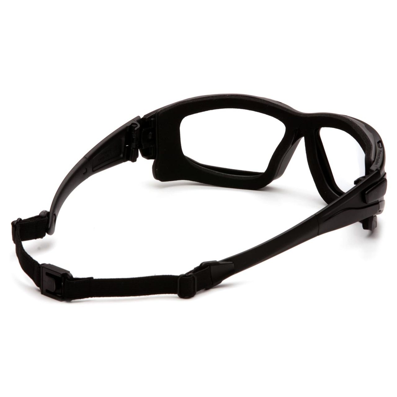 Pyramex I-Force Dual Pane Sealed Safety Glasses, Black Frame/Strap
