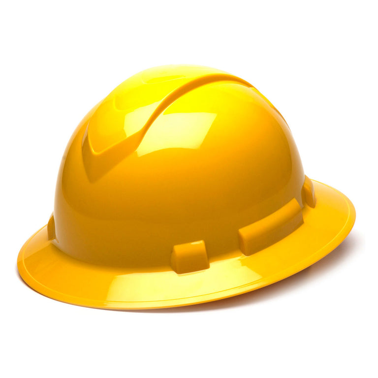 Pyramex Ridgeline Full Brim Hard Hat 4-Point Ratchet Suspension