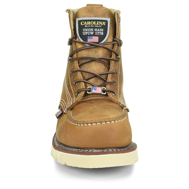 Carolina Men's Ferric USA 6" EH Steel Toe Boots, CA7514, Tan
