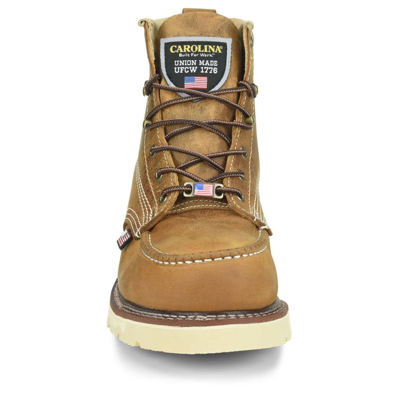 Carolina Men's Ferric USA 6" EH Steel Toe Boots, CA7514, Tan