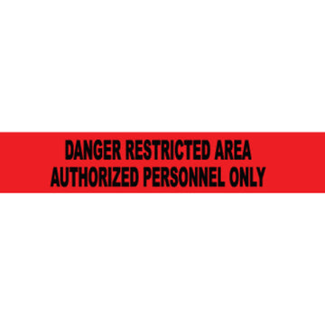 Barricade Tape - Danger Restricted Area Authorized Personnel Only, 3in x 1000ft