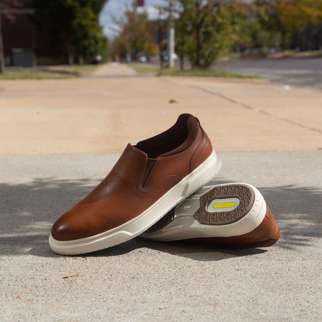 Florsheim Men's Premier Casual Slip-On SD Steel Toe Shoes, FS2335