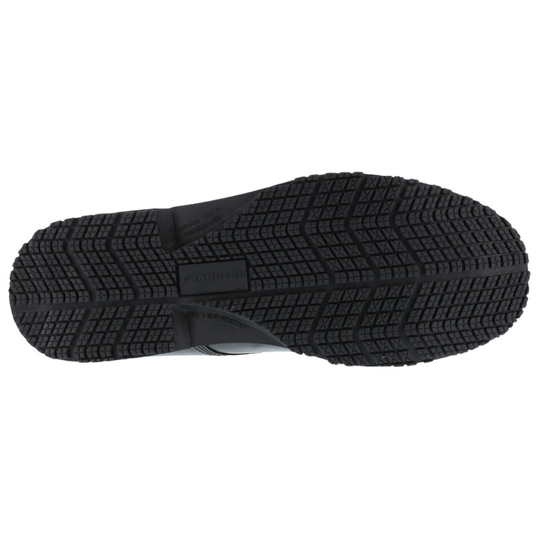 Grabbers Men's Slip Resistant Black Plain Toe Oxford, G1120