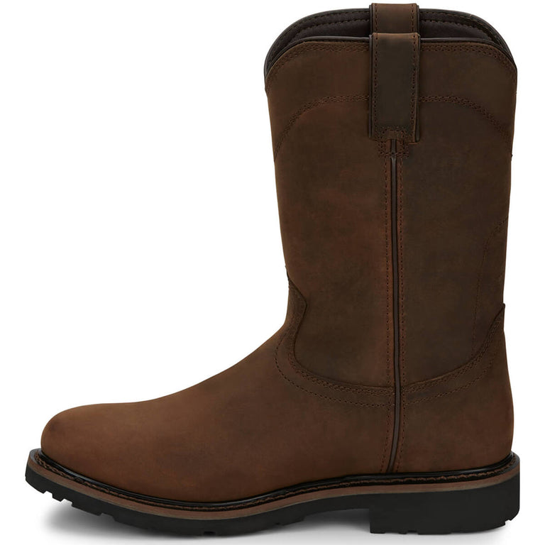 Justin Men's Drywall 10" Waterproof EH Soft Toe Boots, SE4960, Brown