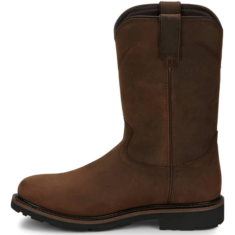 Justin Men's Drywall 10" Waterproof EH Soft Toe Boots, SE4960, Brown