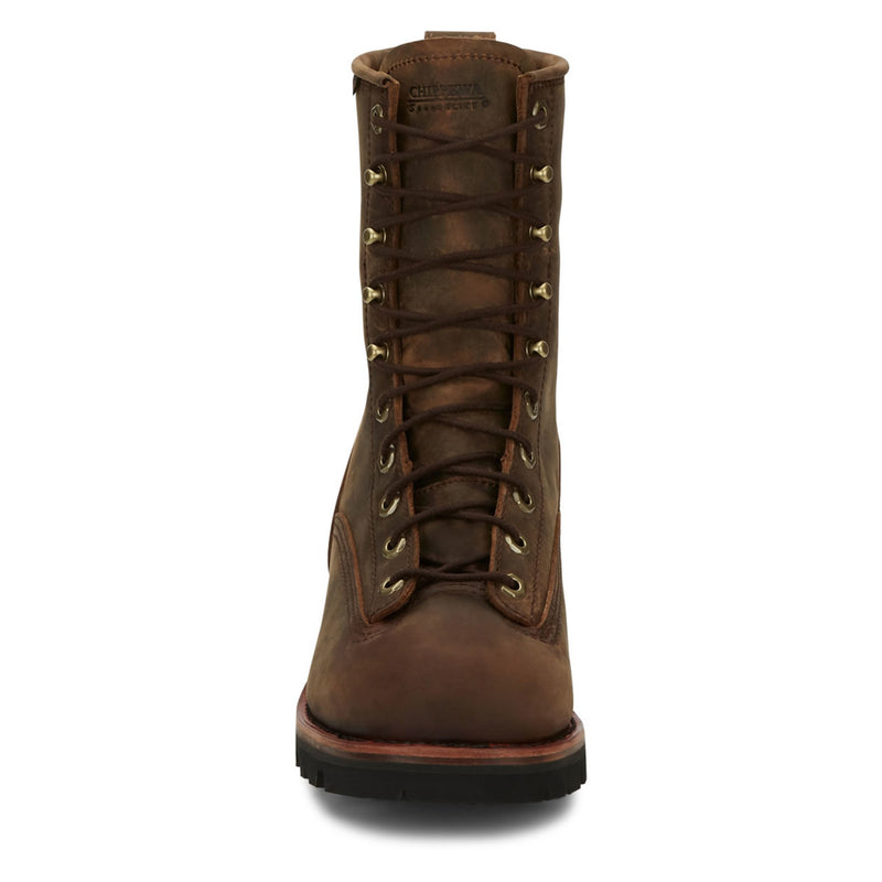 Chippewa Men's Paladin 8" Logger EH Waterproof Soft Toe Boots, 73100, Brown