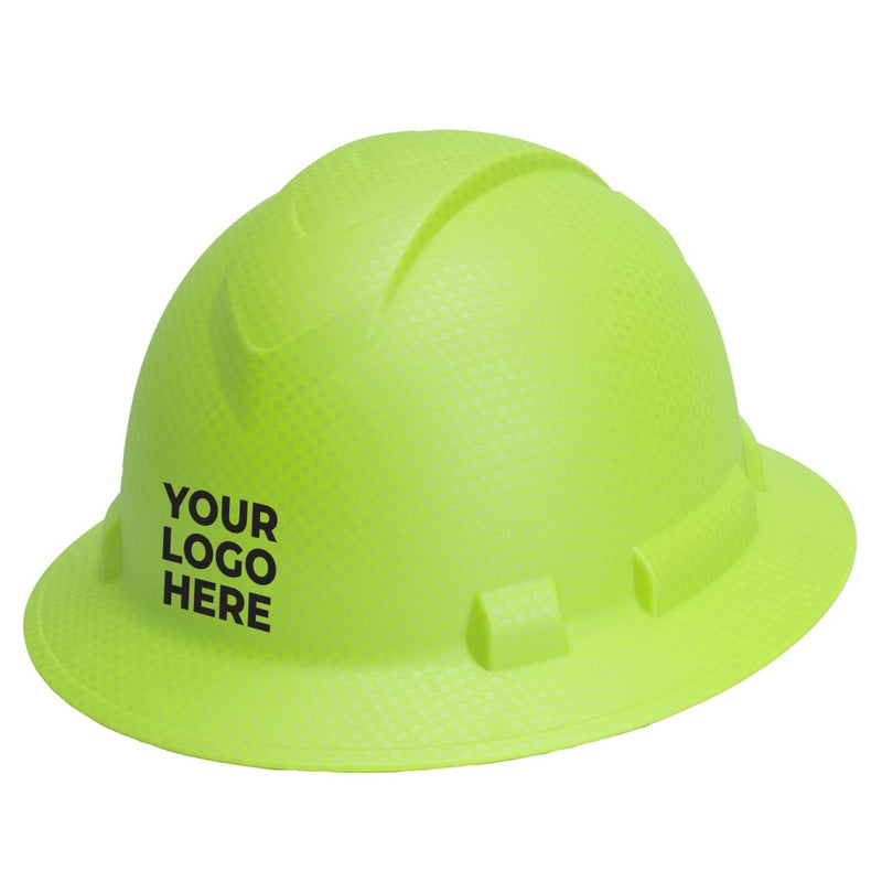 Custom Pyramex Ridgeline HD Full Brim Hard Hat, 4-Point Ratchet Suspension