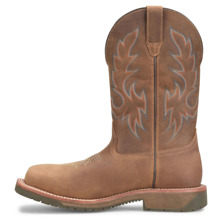 Double-H Men's Brockton 12" Roper Waterproof EH Composite Toe Boots, DH6141, Brown