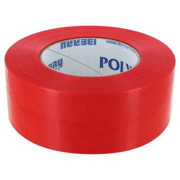 POLYKEN 757 Straight Edges Multi-Purpose PE Film Tape, Red, 2in x 60yd