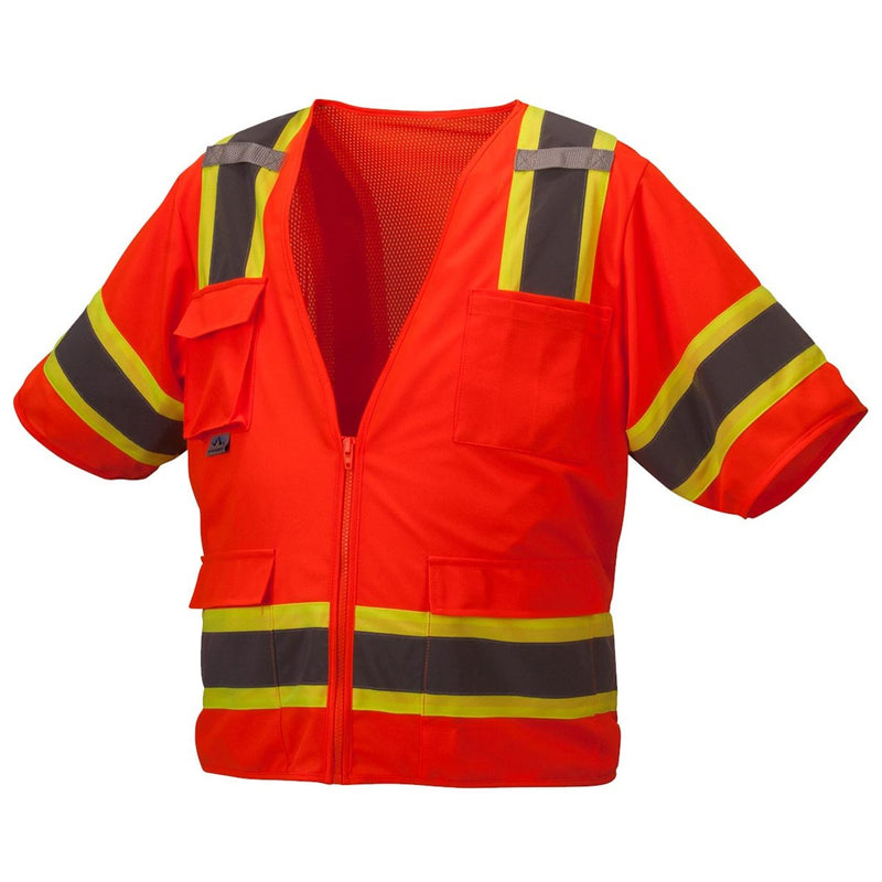 Custom Pyramex Safety RVZ34 Type R Class 3 Hi-Vis Two-Tone Mesh Back Safety Vest