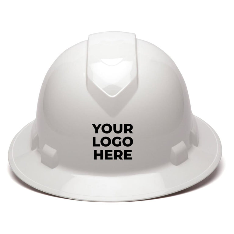 Custom Pyramex Ridgeline Full Brim Hard Hat, 6-Point Ratchet Suspension