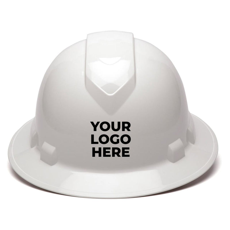 Custom Pyramex Ridgeline Full Brim Hard Hat, 6-Point Ratchet Suspension