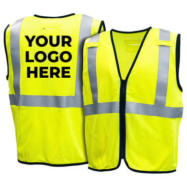 Custom Pyramex RVZ52FR Type R Class 2 Hi-Vis Flame Resistant Mesh Safety Vest