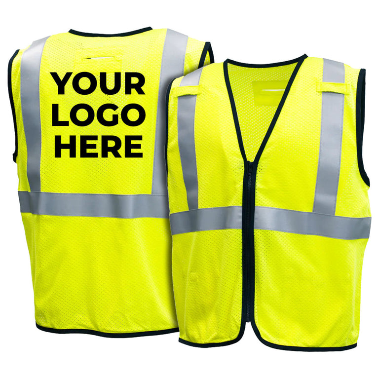 Custom Pyramex RVZ52FR Type R Class 2 Hi-Vis Flame Resistant Mesh Safety Vest