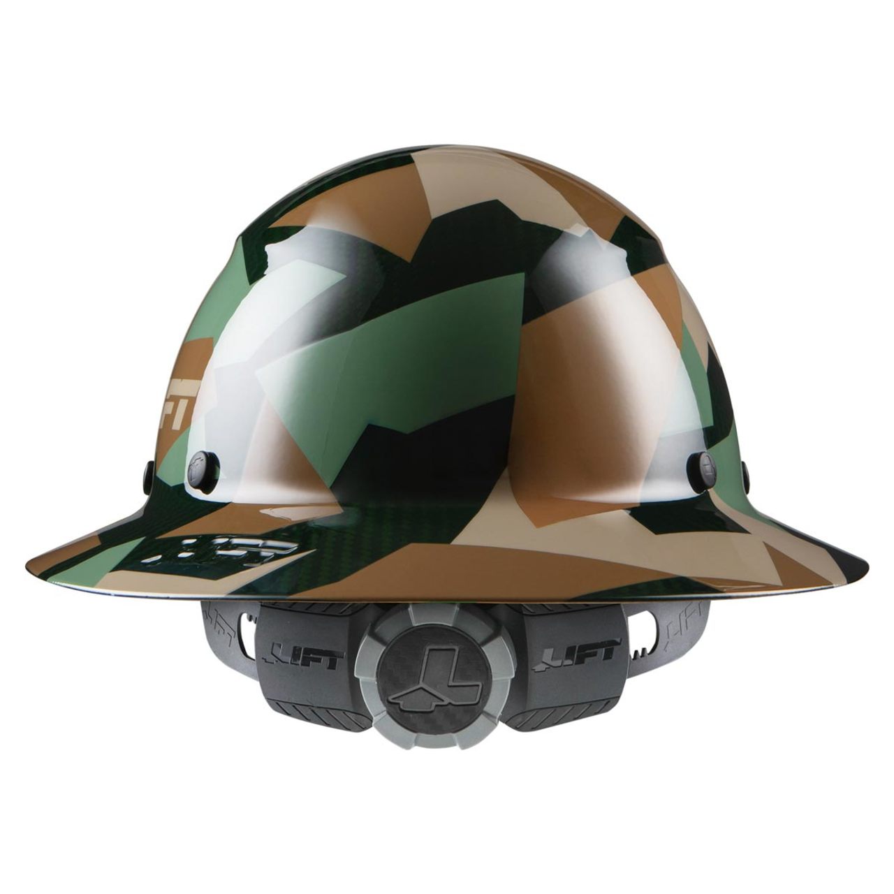 LIFT DAX Jungle Camo Carbon Fiber Full Brim Hard Hat