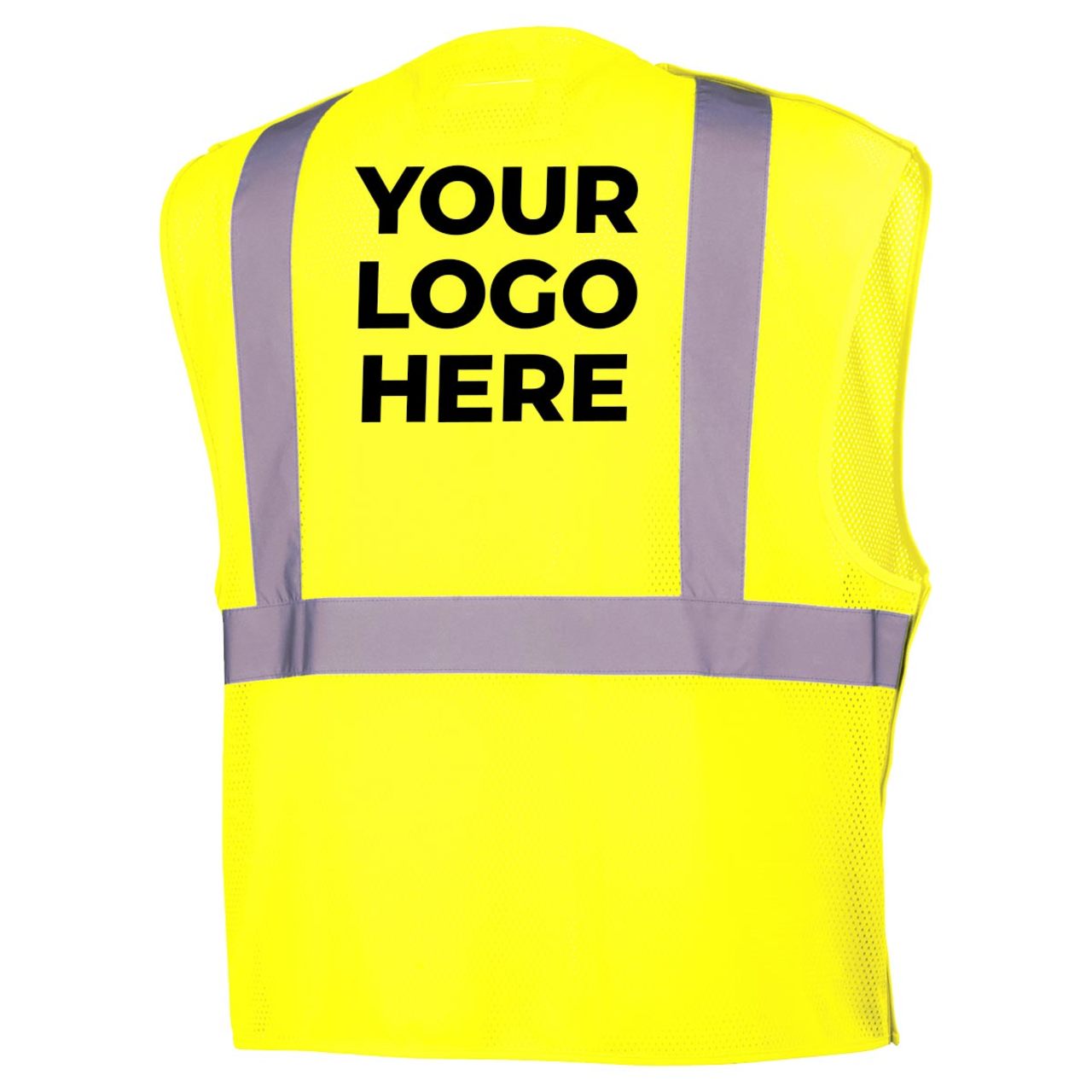 Custom Pyramex RVHL25 Type R Class 2 Hi-Vis Breakaway Mesh Safety Vest