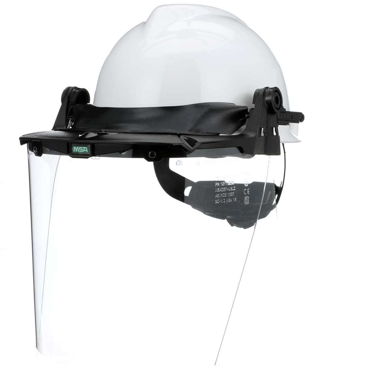 MSA V-Gard Accessory System kit with V-Gard Cap, White, For Slotted Caps w/Clear PC Visor - 10118695