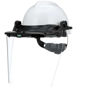 MSA V-Gard Accessory System kit with V-Gard Cap, White, For Slotted Caps w/Clear PC Visor - 10118695