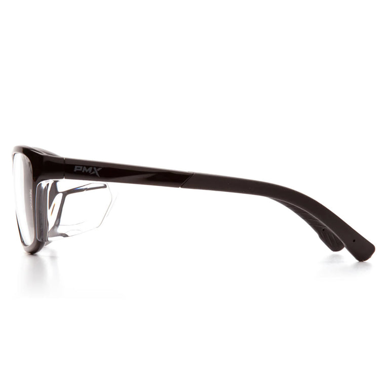Pyramex Conaire Safety Glasses with Side Shields, Black Frame