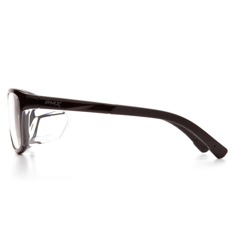 Pyramex Conaire Safety Glasses with Side Shields, Black Frame