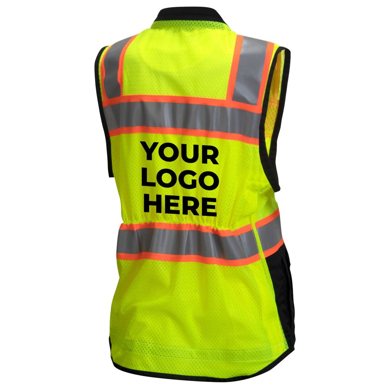 Custom Pyramex RVZF61 Women's Type R Class 2 Hi-Vis Black Bottom Safety Vest