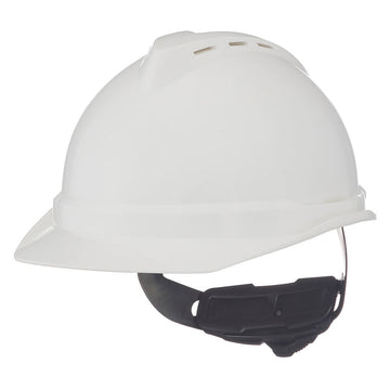 Custom MSA V-Gard 500 Vented Cap Style Hard Hat, Fas-Trac III 4-Point Ratchet Suspension