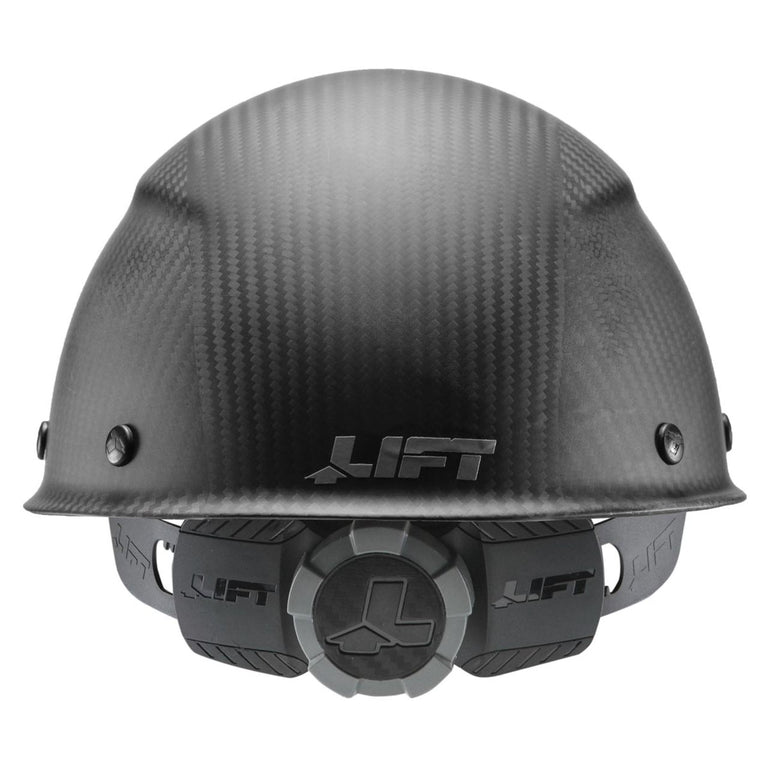 LIFT DAX Matte Black Carbon Fiber Cap Brim Hard Hat