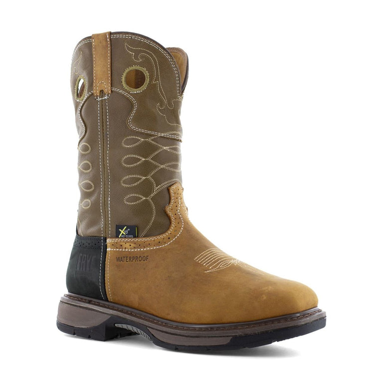 Frye The Safety-Crafted 10" Western Waterproof EH Met-Guard Steel Toe Work Boots, FR40104