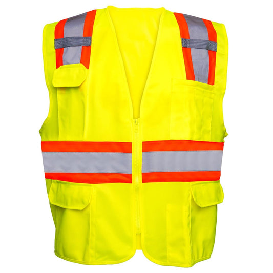 Rugged Blue Type R Class 2 Hi-Vis Two-Tone Surveyor Safety Vest