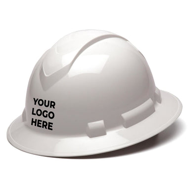 Custom Pyramex Ridgeline Full Brim Hard Hat, 6-Point Ratchet Suspension