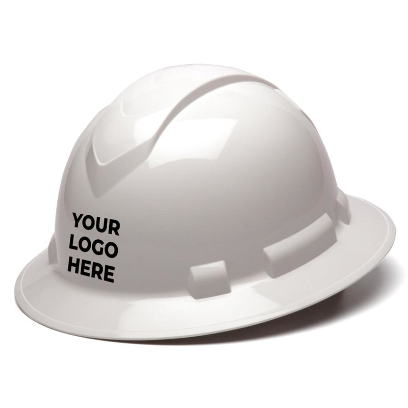 Custom Pyramex Ridgeline Full Brim Hard Hat, 6-Point Ratchet Suspension