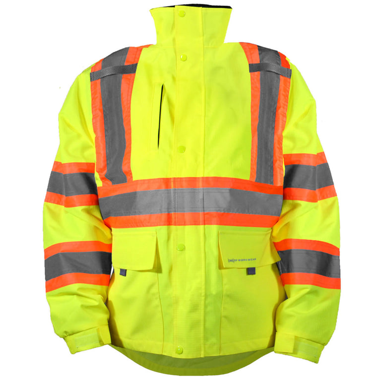 Occunomix Hi-Vis Class 3 2-Tone X-Back Breathable Rain Jacket, SP-RS2JX