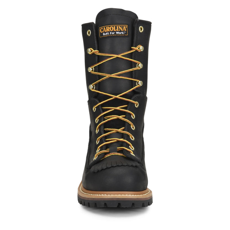 Carolina Men's Spruce 8" Logger Waterproof EH Soft Toe Boots, CA8825, Black