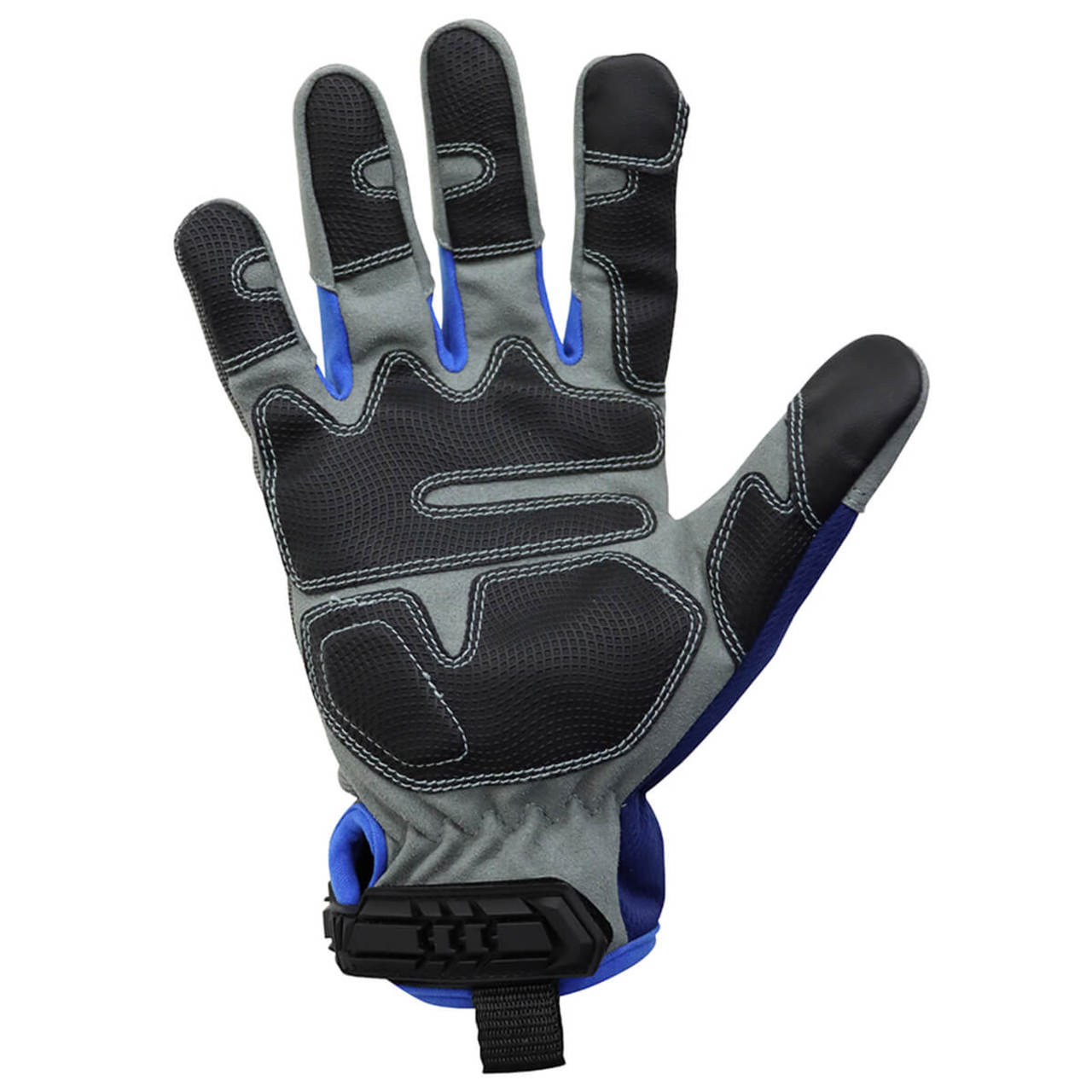 General Electric GG411 Pro Mechanics Gloves, Gray/Blue
