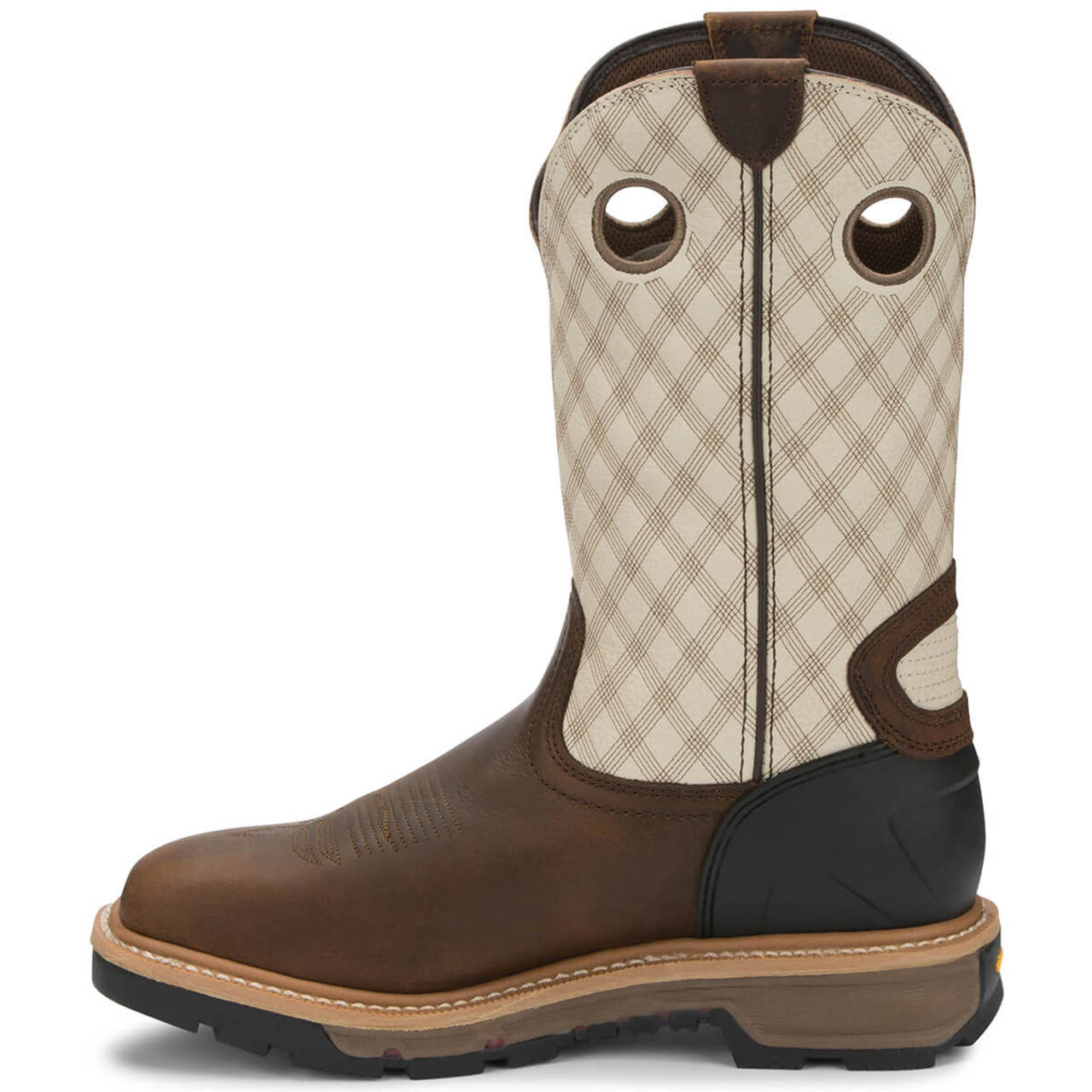 Justin Men's Roughneck 12" EH Soft Toe Boots, WK2116, Brown