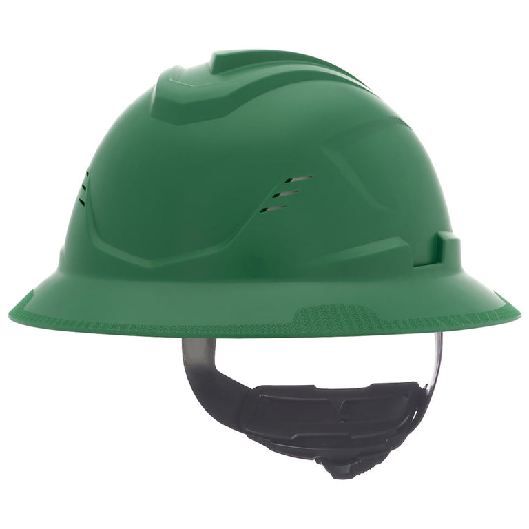 MSA V-Gard C1 Full Brim Vented Hard Hat with Fas-Trac III Suspension