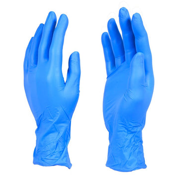 UMBO Niflex45 Nitrile Disposable Gloves, 4.5 mil, Blue - H119 - Box of 100