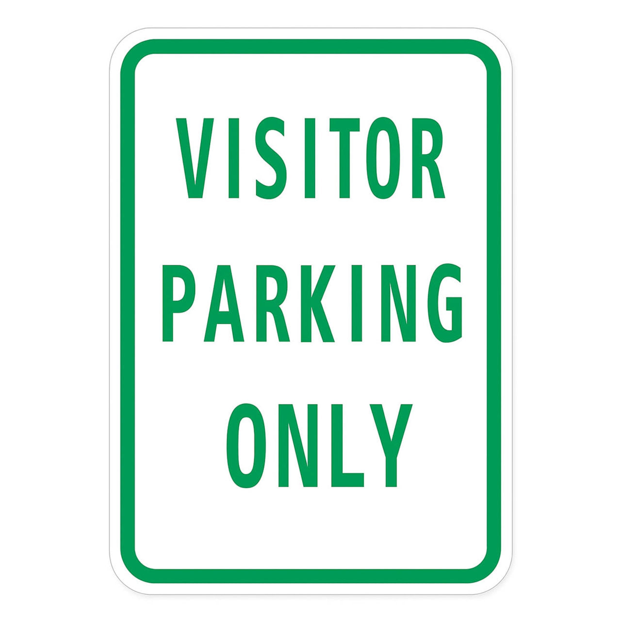 Visitor Parking Only Sign, 18 in x 12 in, Engineer Grade Reflective Aluminum