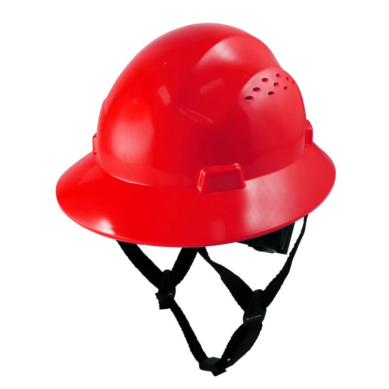 General Electric Vented Full Brim Hard Hat 4-Point Ratchet Suspension - GH328