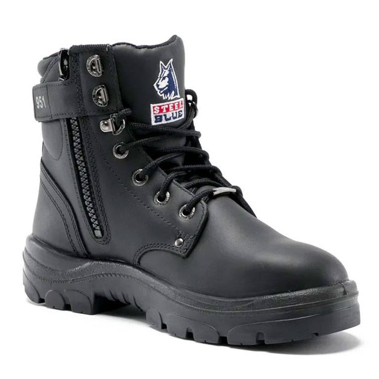 Steel Blue Men's Argyle Zip 6" SD Steel Toe Boots, 312951, Black