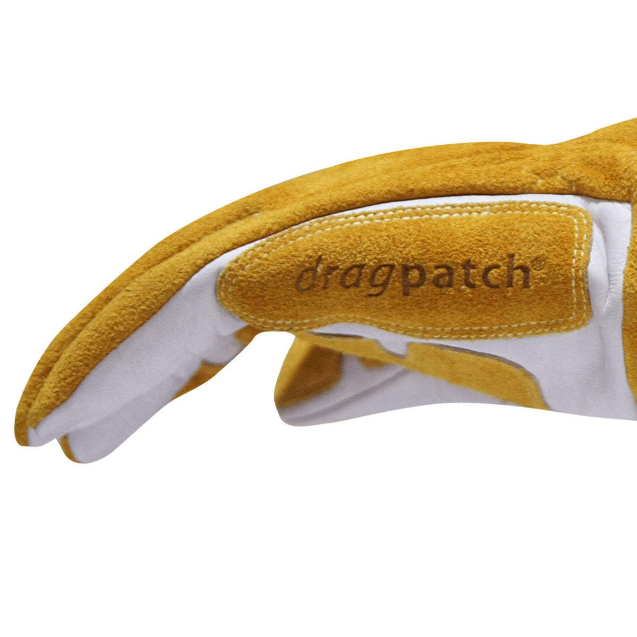 Black Stallion MIG Welding Gloves w/Reinforced Palm, GM1611-WT, Natural/White