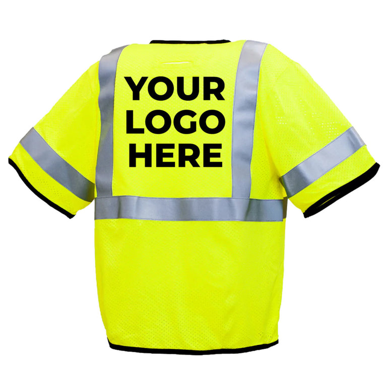 Custom Pyramex RVZ53FR Type R Class 3 Hi-Vis Flame Resistant Mesh Safety Vest