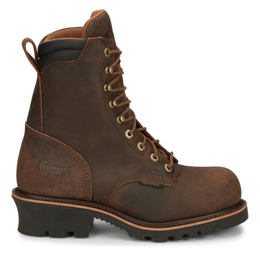 Chippewa Men's Valdor 8" Logger EH Waterproof Insulated Composite Toe Boots, 73238, Brown